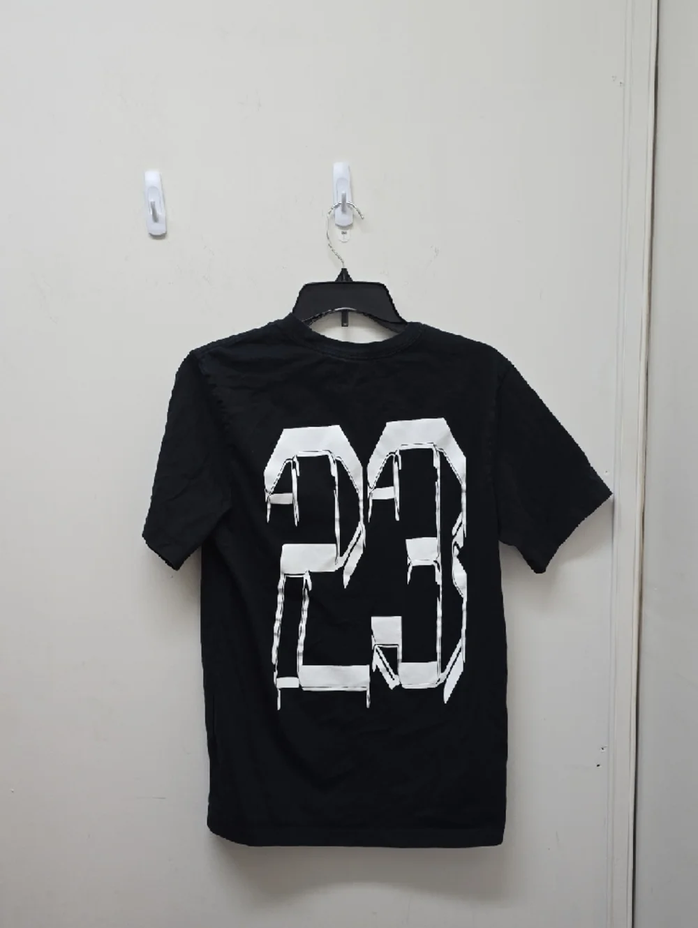 Jordan Black Short Sleeve Tee with White Jumpman Chest Logo - Size M